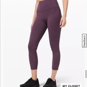 Womens lululemon wunder train crop 23” leggings